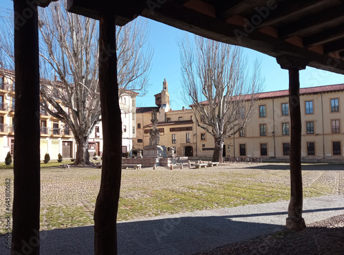 Plaza del Grano en León, España