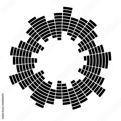Equalizer music symbol sound wave circle. Vector  icon design.