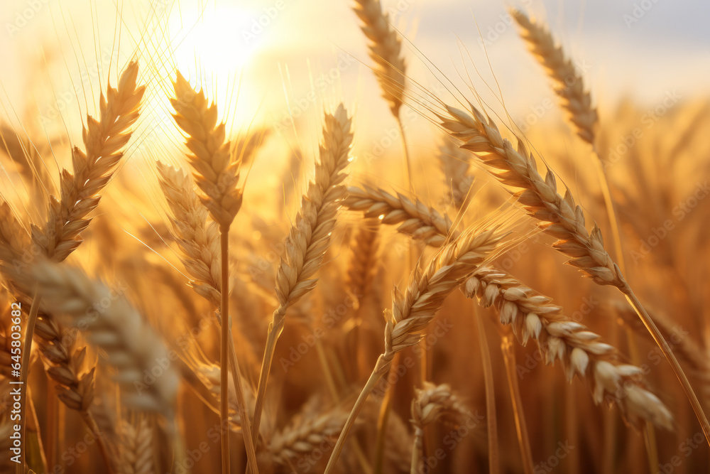 Closeup of grain at sunset Closeup of grain at sunset