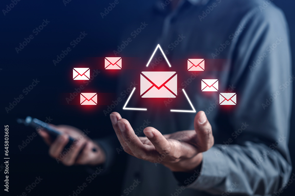 Alert Email inbox and spam virus with warning caution for notification on internet letter security protect, junk and trash mail and compromised information. Alert Email inbox and spam virus with warning caution for notification on internet letter security protect, junk and trash mail and compromised information.