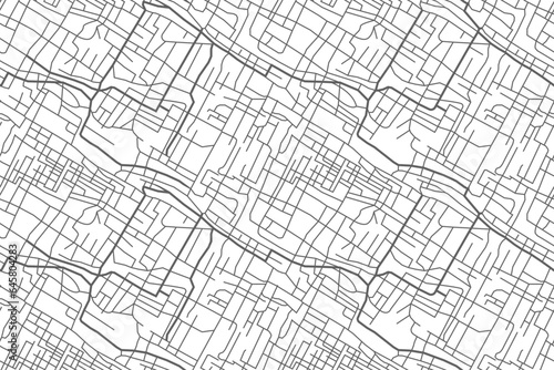 Obraz na płótnie map street - semless pattern w salonie