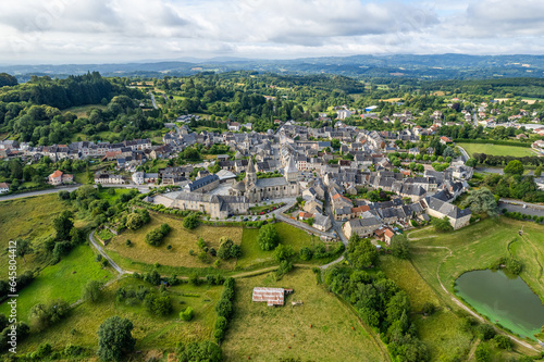 Wallpaper Mural Aerial photo of french village Benevent l'Abbaye in Summer Torontodigital.ca