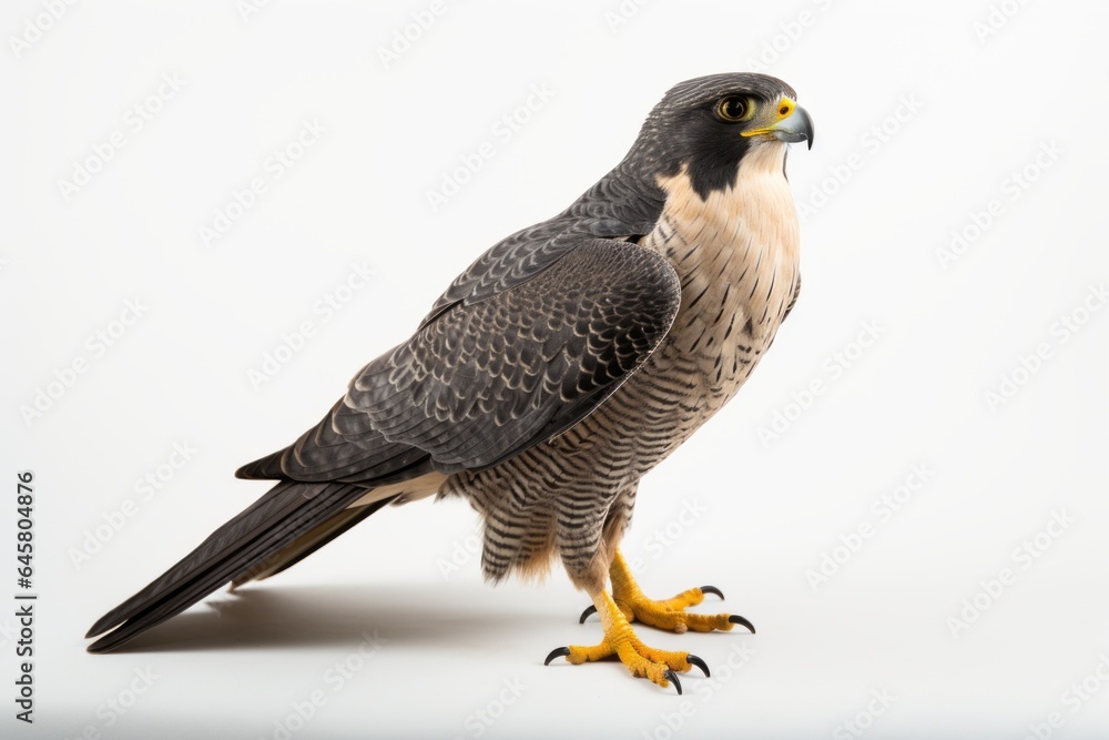 Peregrine Falcon Falco peregrinus, blank for design. Bird close-up. Background with place for text Peregrine Falcon Falco peregrinus, blank for design. Bird close-up. Background with place for text