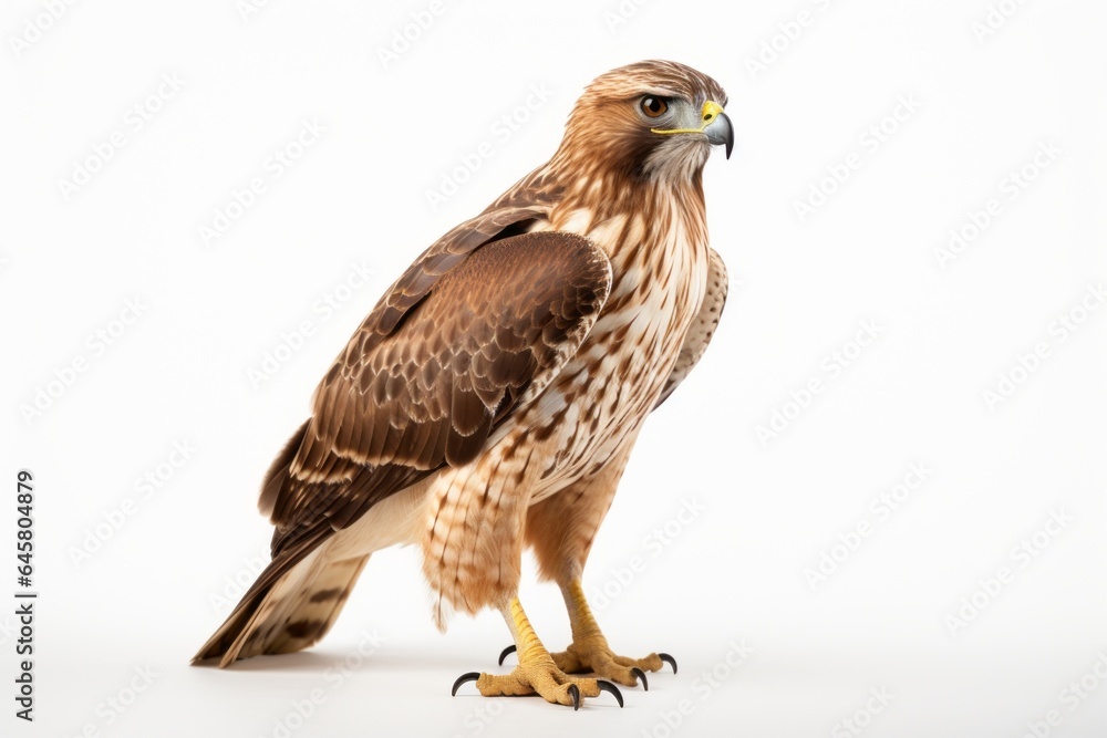Red-tailed Hawk Buteo jamaicensis, blank for design. Bird close-up. Background with place for text Red-tailed Hawk Buteo jamaicensis, blank for design. Bird close-up. Background with place for text