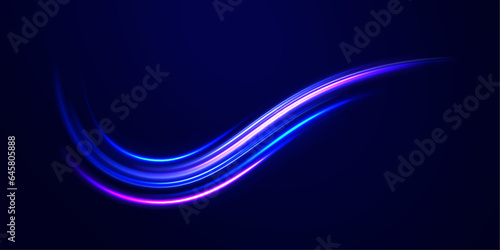 Laser beams luminous abstract sparkling isolated on a transparent background. Abstract neon color glowing lines background. 
