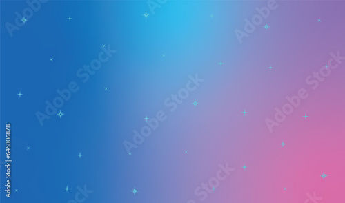  Abstract gradient background with turquoise stars, vector illustration.