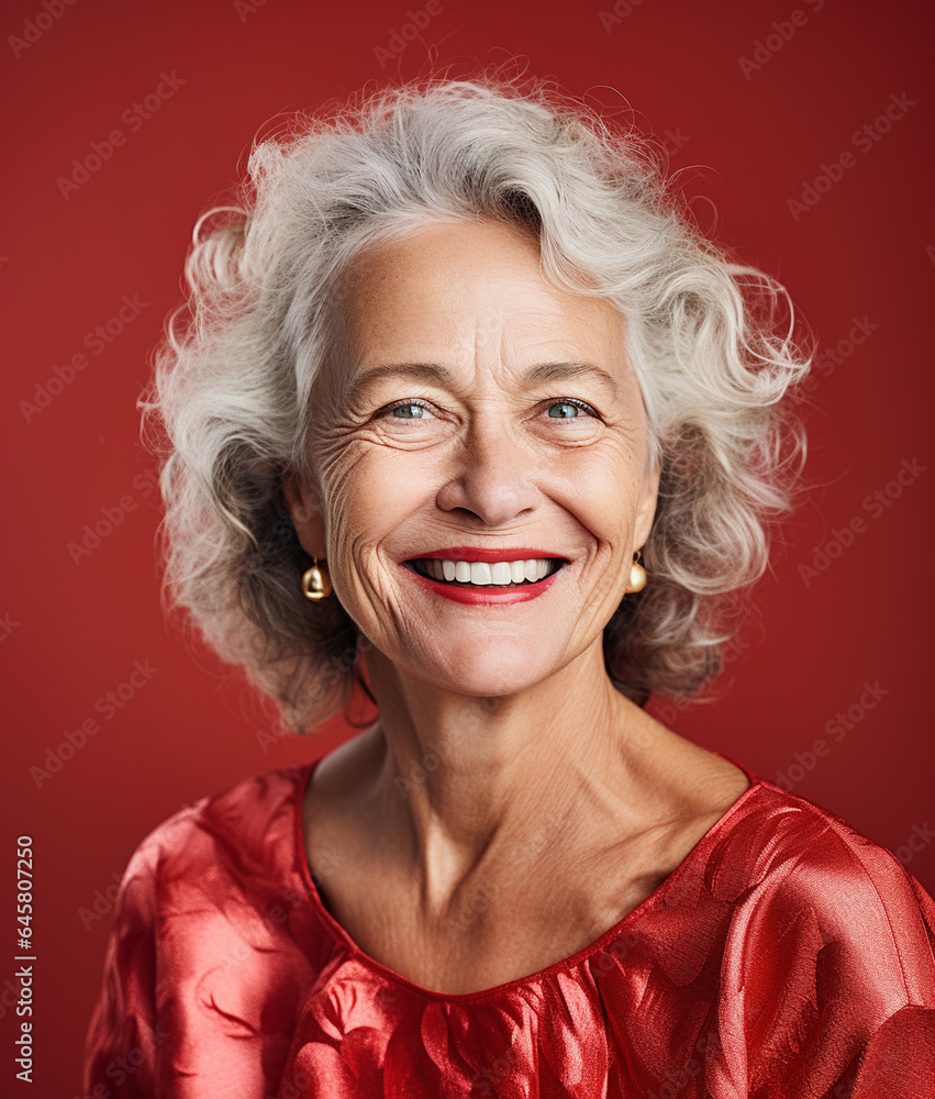 Portrait of smiling senior elegant woman Portrait of smiling senior elegant woman