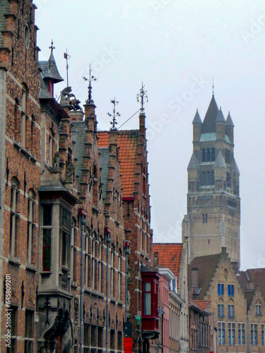 St Jakobstraat in the old town of Bruges, Belgium