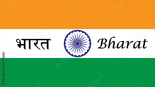 Bharat in indian flag