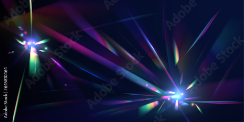 Colorful funky fantasy abstract holographic background. Soft shadow form window and plants, light overlay effect. 