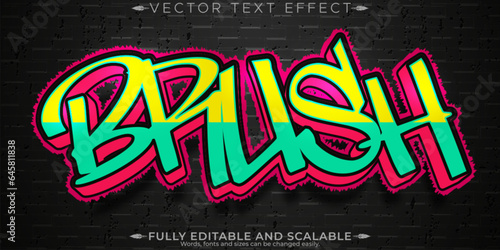 Graffiti text effect, editable spray and street text style