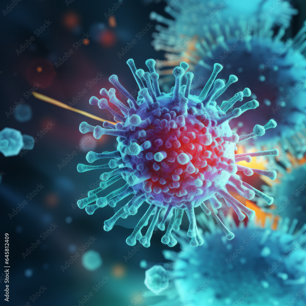 Closeup of coronavirus COVID-19 (SARS-Cov-2), virus and disease Closeup of coronavirus COVID-19 (SARS-Cov-2), virus and disease
