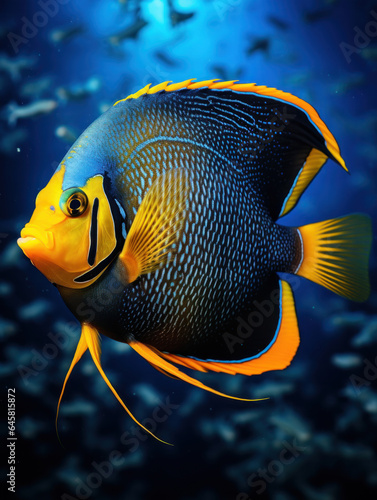 Angelfish in its Natural Habitat, Wildlife Photography, Generative AI