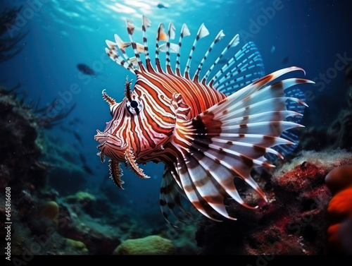 Lionfish in its Natural Habitat  Wildlife Photography  Generative AI