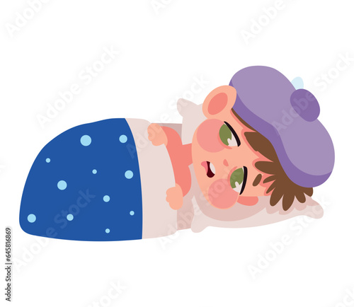 kid sick resting