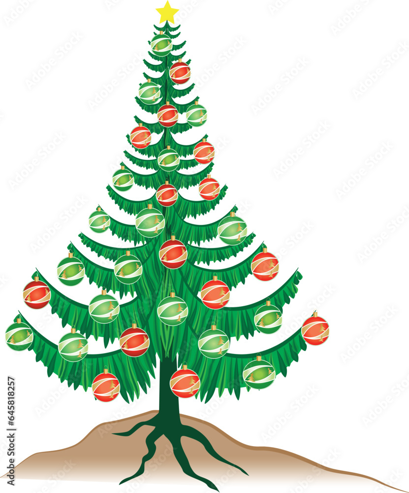 Christmas tree with decorations Christmas tree with decorations