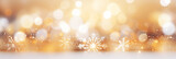 Defocused Christmas and New Year bokeh background with snowflakes 