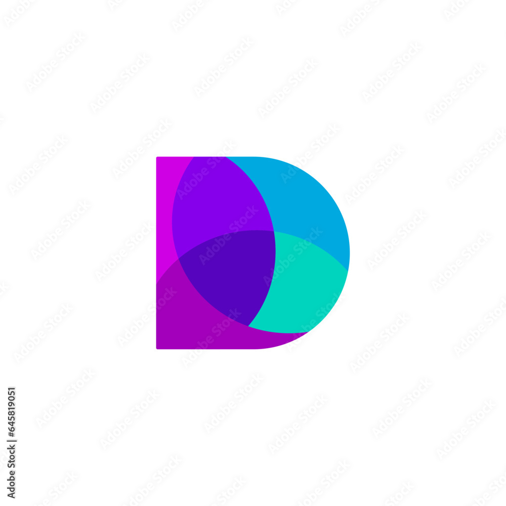 d abstract logo vector