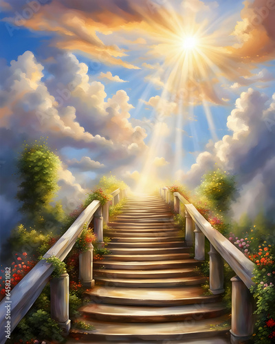 Stairs leading to great, eternal light