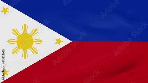 Philippines flag waving in wind