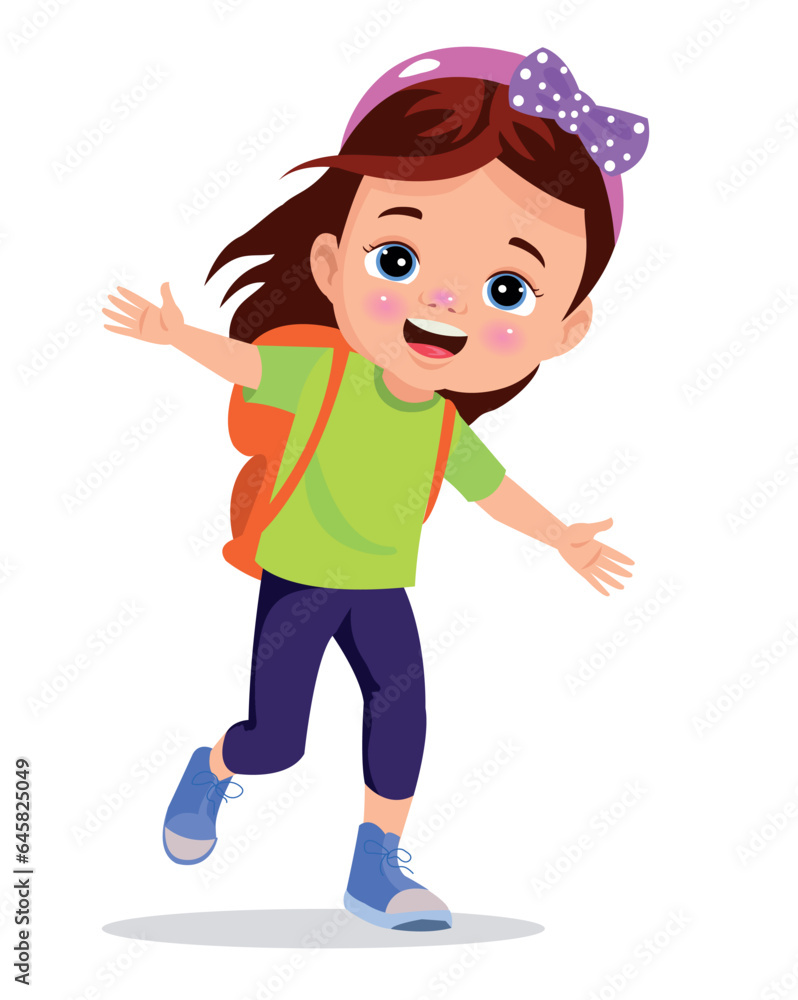 Vector Illustration cute little kids Vector Illustration cute little kids