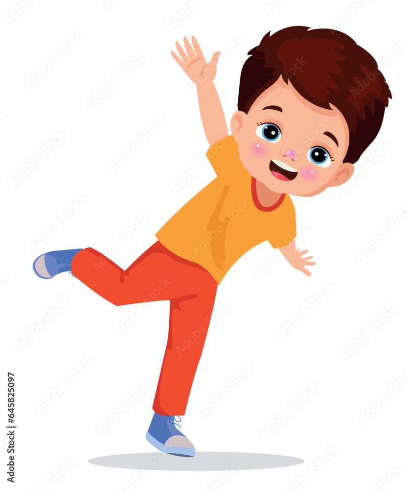 Vector Illustration cute little kids Vector Illustration cute little kids