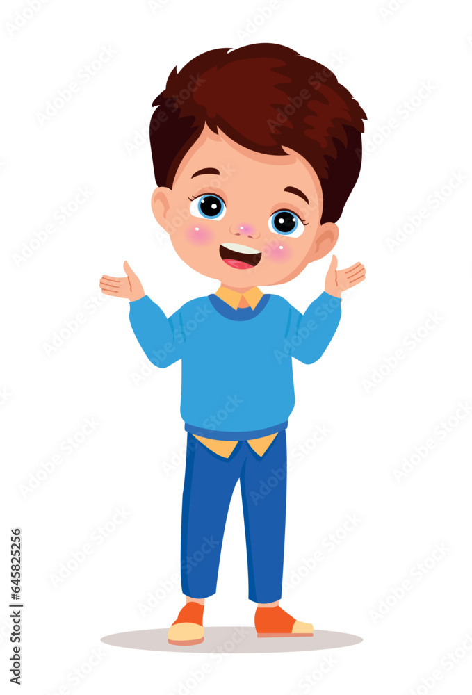 Vector Illustration cute little kids