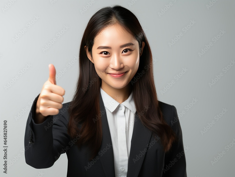 confident asian woman showing thumb up
confident asian woman showing thumb up