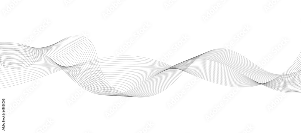 abstract black and white vector wave background. Stock Vector | Adobe Stock