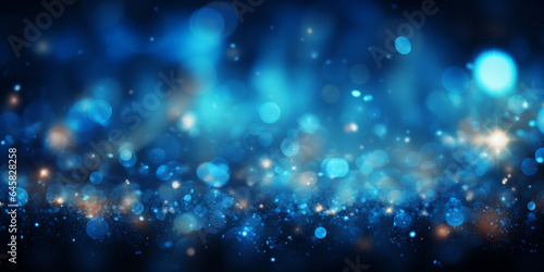 Blue Bokeh Dreams, Abstract illustration of a captivating blue bokeh background