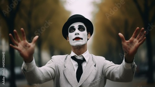 French mime in the park © Karen