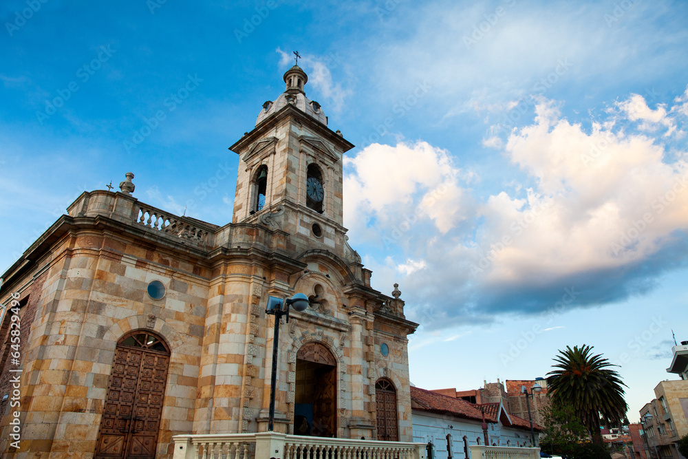 San Miguel Arcangel Church located in the Jaime Rook park in the city of Paipa