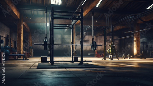 gym interior with empty space. 3 d rendering