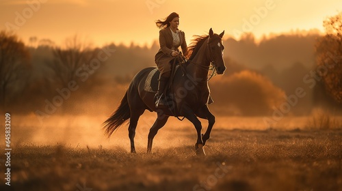 Horse running in a field