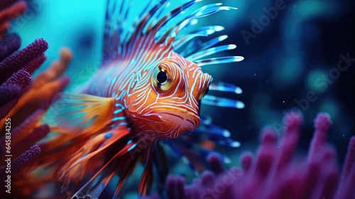 Witness the vibrant colors and intricate details of macro underwater photography in this immersive scene. Dive into the world beneath the surface and explore the hidden wonders of marine