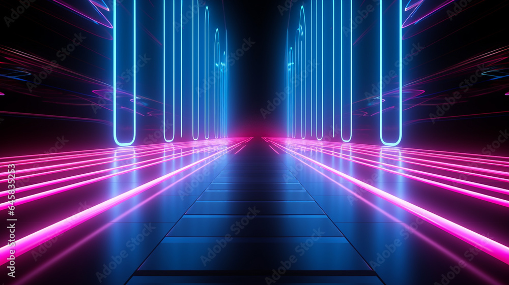 Abstract 3d colorful neon background Abstract 3d colorful neon background