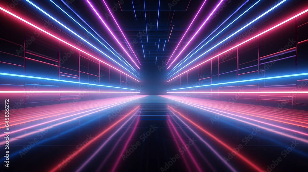 Obraz premium Abstract 3d colorful neon background