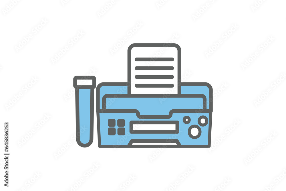 Fax Machine, Icon. Icon related to Communication. Suitable for web site design, app, user interfaces. Flat line icon style. Simple vector design editable Fax Machine, Icon. Icon related to Communication. Suitable for web site design, app, user interfaces. Flat line icon style. Simple vector design editable