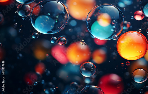 Colorful Liquid and Smoke Bubbles Create Mesmerizing Abstract Background © Ash