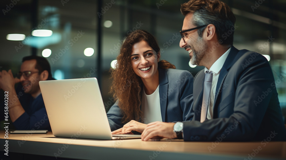 Business Collaboration: Successful Teamwork Meeting with Professionals Sharing Intelligent Ideas in a Modern Office Environment Business Collaboration: Successful Teamwork Meeting with Professionals Sharing Intelligent Ideas in a Modern Office Environment
