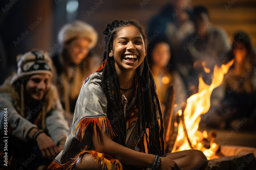 An indigenous language revitalization event featuring traditional music, dance, and storytelling. Generative Ai. An indigenous language revitalization event featuring traditional music, dance, and storytelling. Generative Ai.