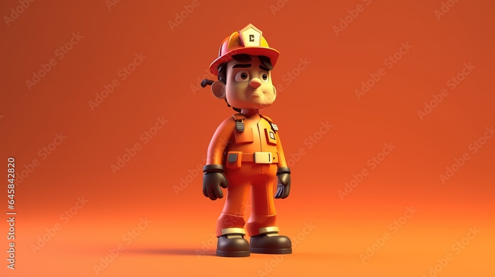 A 3d cartoon style model of a character A 3d cartoon style model of a character