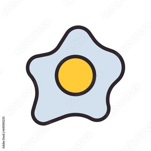 omelette icon color style vector