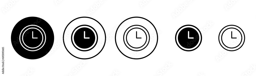 Clock icon set illustration. Time sign and symbol. watch icon Clock icon set illustration. Time sign and symbol. watch icon