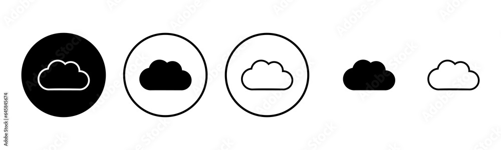 Cloud icon set illustration. cloud sign and symbol Cloud icon set illustration. cloud sign and symbol
