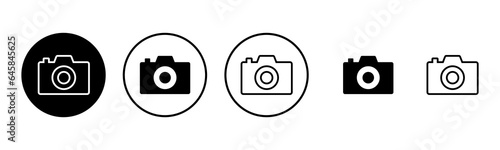 Camera icon set illustration. photo camera sign and symbol. photography icon.