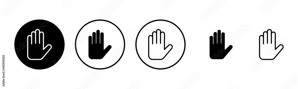 Hand icon set illustration. hand sign and symbol. hand gesture