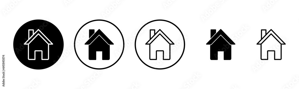 Home icon set illustration. House sign and symbol Home icon set illustration. House sign and symbol