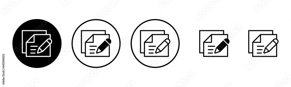 Note icon set illustration. notepad sign and symbol Note icon set illustration. notepad sign and symbol