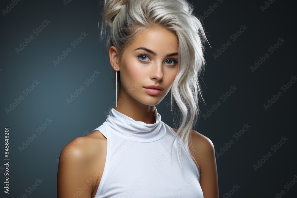 美しい女性のポートレート,Generative AI AI画像